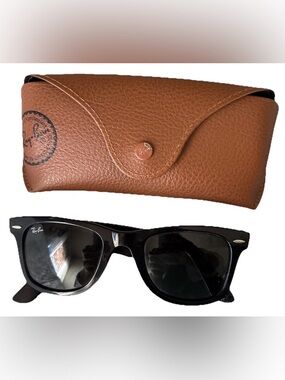 Rare Ray Ban original Wayfarer RB2140 3N Unisex Sunglasses Hand Made Italy G15